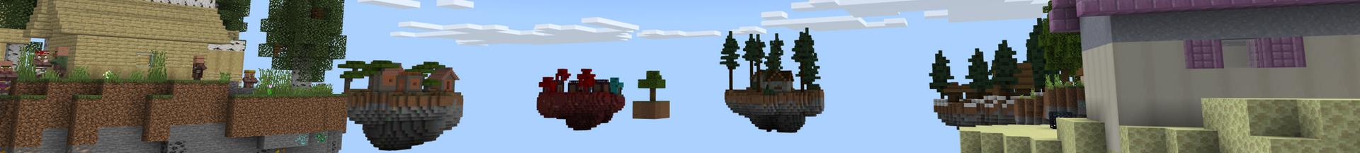 Panorama of the Minecraft Bedrock Marketplace product Sky Village created by 5 Frame Studios.