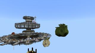 Screenshot of the Minecraft Bedrock Marketplace product Space Station Skyblock created by 5 Frame Studios.