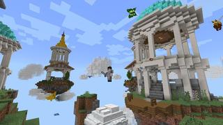 Screenshot of the Minecraft Bedrock Marketplace product Treasure Sky Battle created by 5 Frame Studios.