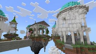 Screenshot of the Minecraft Bedrock Marketplace product Treasure Sky Battle created by 5 Frame Studios.