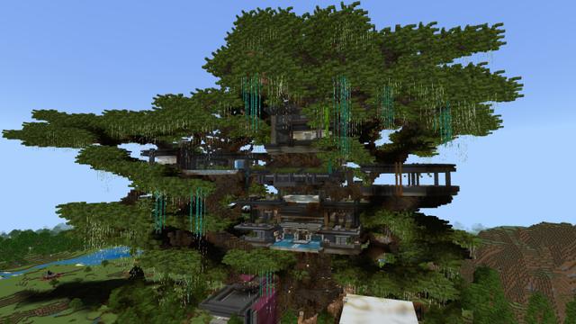 Screenshot of the Minecraft Bedrock Marketplace product Treehouse Base created by 5 Frame Studios.