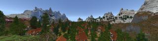 Panorama of the Minecraft Bedrock Marketplace product Valley Village created by 5 Frame Studios.