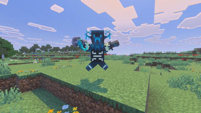 Screenshot of the Minecraft Bedrock Marketplace product WEAPONS + ARMOR Add-On created by 5 Frame Studios.