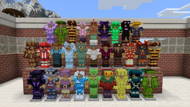 Screenshot of the Minecraft Bedrock Marketplace product WEAPONS + ARMOR Add-On created by 5 Frame Studios.