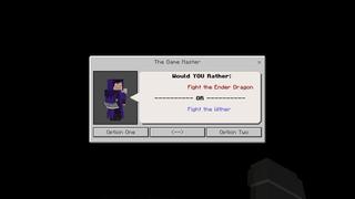 Screenshot of the Minecraft Bedrock Marketplace product Would YOU Rather? created by 5 Frame Studios.