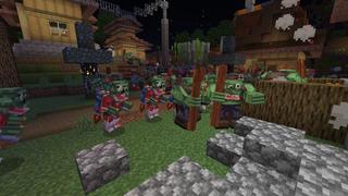 Screenshot of the Minecraft Bedrock Marketplace product Zombie Village created by 5 Frame Studios.