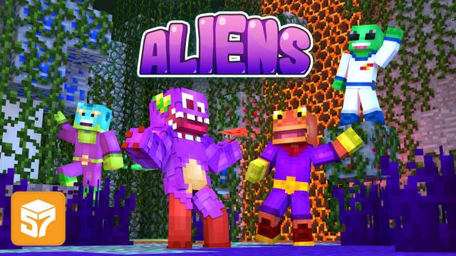 Thumbnail of the Minecraft Bedrock Marketplace product Aliens created by 57Digital.