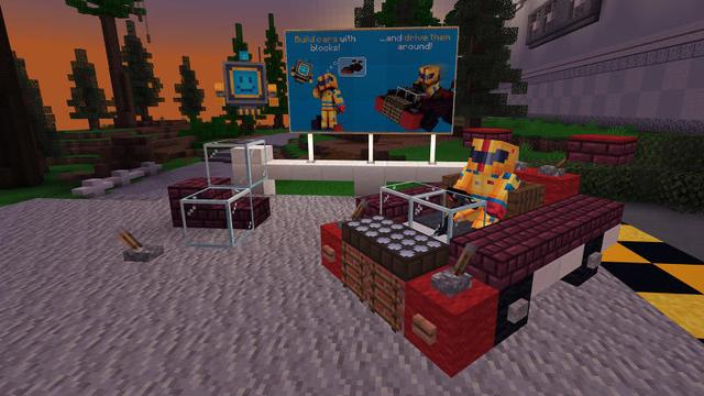 Screenshot of the Minecraft Bedrock Marketplace product Car Builder created by 57Digital.