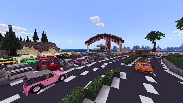 Screenshot of the Minecraft Bedrock Marketplace product Cars Cars Cars created by 57Digital.