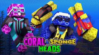 Thumbnail of the Minecraft Bedrock Marketplace product Coral & Sponge Heads created by 57Digital.