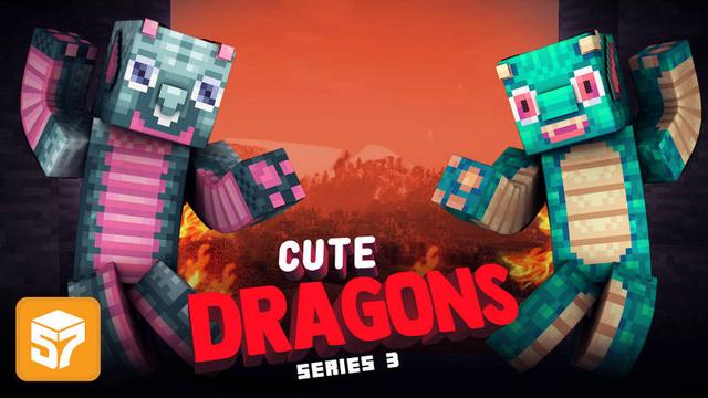 Thumbnail of the Minecraft Bedrock Marketplace product Cute Dragons Series 3 created by 57Digital.