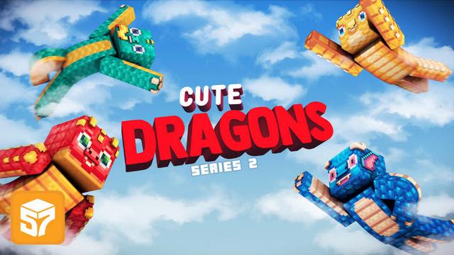 Thumbnail of the Minecraft Bedrock Marketplace product Cute Dragons Series 2 created by 57Digital.