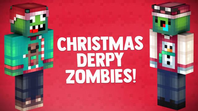 Thumbnail of the Minecraft Bedrock Marketplace product Derpy Christmas Zombies created by 57Digital.