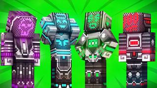 Thumbnail of the Minecraft Bedrock Marketplace product Emoji Bots: Neon created by 57Digital.