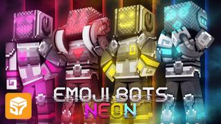 Thumbnail of the Minecraft Bedrock Marketplace product Emoji Bots: Neon created by 57Digital.