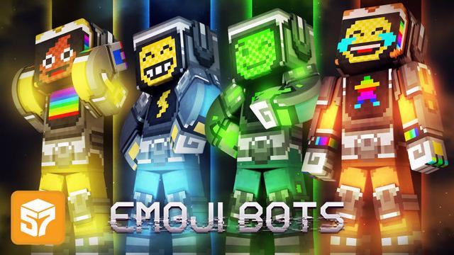 Thumbnail of the Minecraft Bedrock Marketplace product Emoji Bots created by 57Digital.