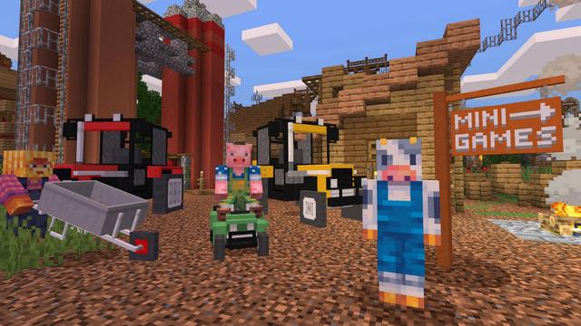 Screenshot of the Minecraft Bedrock Marketplace product Farm Racers created by 57Digital.