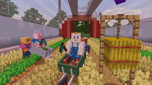 Screenshot of the Minecraft Bedrock Marketplace product Farm Racers created by 57Digital.