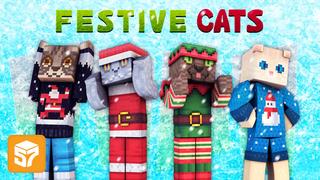 Thumbnail of the Minecraft Bedrock Marketplace product Festive Cats created by 57Digital.