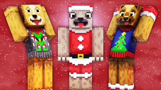 Thumbnail of the Minecraft Bedrock Marketplace product Festive Doggos created by 57Digital.