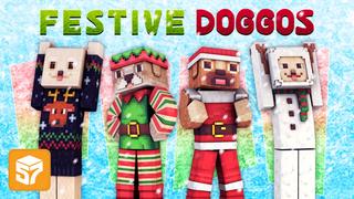 Thumbnail of the Minecraft Bedrock Marketplace product Festive Doggos created by 57Digital.