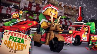 Thumbnail of the Minecraft Bedrock Marketplace product Festive Pizza Delivery Sim created by 57Digital.