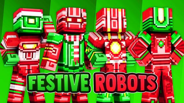 Thumbnail of the Minecraft Bedrock Marketplace product Festive Robots created by 57Digital.