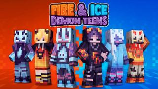 Thumbnail of the Minecraft Bedrock Marketplace product Fire & Ice Demon Teens created by 57Digital.