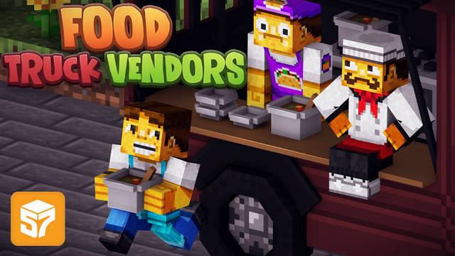 Thumbnail of the Minecraft Bedrock Marketplace product Food Truck Vendors created by 57Digital.
