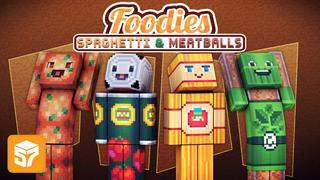 Thumbnail of the Minecraft Bedrock Marketplace product Foodies: Spaghetti & Meatballs created by 57Digital.