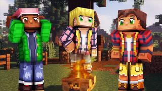 Thumbnail of the Minecraft Bedrock Marketplace product Happy Campers created by 57Digital.