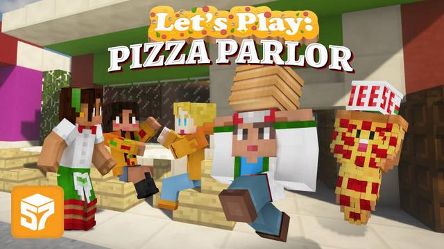 Thumbnail of the Minecraft Bedrock Marketplace product Let's Play: Pizza Parlor created by 57Digital.