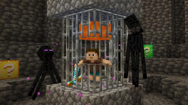 Screenshot of the Minecraft Bedrock Marketplace product Lucky Block Evolved Add-On created by 57Digital.