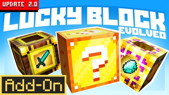 Thumbnail of the Minecraft Bedrock Marketplace product Lucky Block Evolved Add-On created by 57Digital.