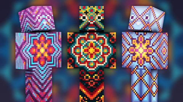 Thumbnail of the Minecraft Bedrock Marketplace product Mandala Patterns created by 57Digital.
