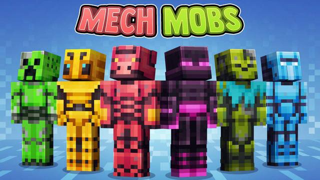 Thumbnail of the Minecraft Bedrock Marketplace product Mech Mobs created by 57Digital.