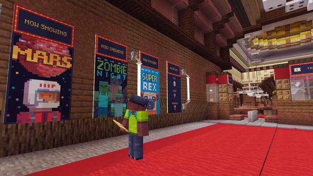 Screenshot of the Minecraft Bedrock Marketplace product Movies created by 57Digital.