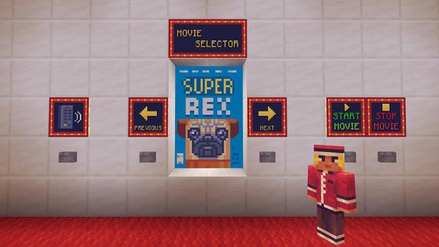 Screenshot of the Minecraft Bedrock Marketplace product Movies created by 57Digital.