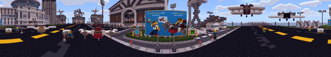 Panorama of the Minecraft Bedrock Marketplace product Plane Builder created by 57Digital.