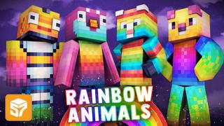 Thumbnail of the Minecraft Bedrock Marketplace product Rainbow Animals created by 57Digital.