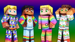 Thumbnail of the Minecraft Bedrock Marketplace product Rainbow PJs created by 57Digital.
