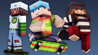 Thumbnail of the Minecraft Bedrock Marketplace product Skateboarders created by 57Digital.