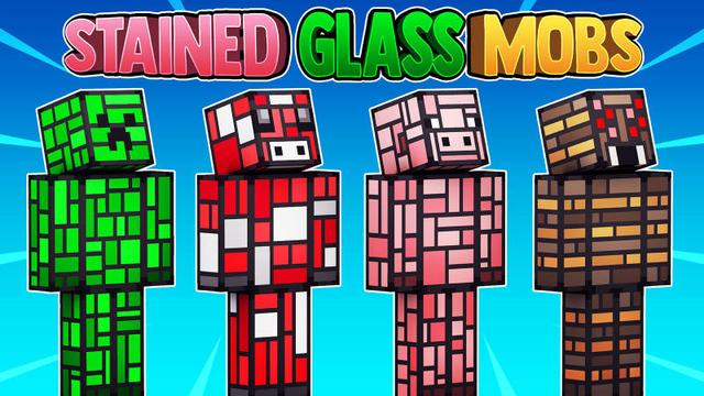 Thumbnail of the Minecraft Bedrock Marketplace product Stained Glass Mobs created by 57Digital.