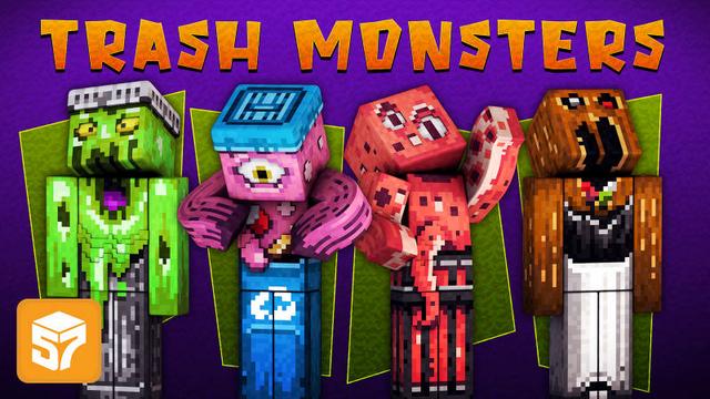 Thumbnail of the Minecraft Bedrock Marketplace product Trash Monsters created by 57Digital.