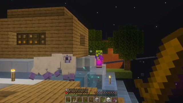 Screenshot of the Minecraft Bedrock Marketplace product One Block Space SMP created by A Foxy Toast.
