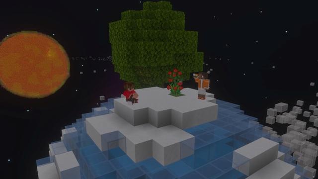 Screenshot of the Minecraft Bedrock Marketplace product One Block Space SMP created by A Foxy Toast.
