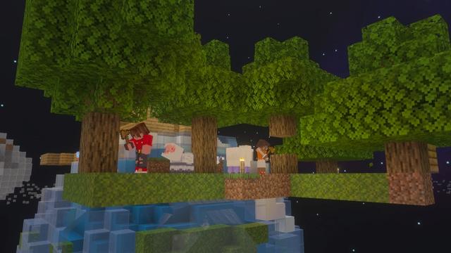 Screenshot of the Minecraft Bedrock Marketplace product One Block Space SMP created by A Foxy Toast.