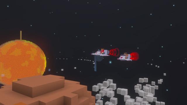 Screenshot of the Minecraft Bedrock Marketplace product One Block Space SMP created by A Foxy Toast.