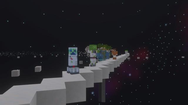 Screenshot of the Minecraft Bedrock Marketplace product One Block Space SMP created by A Foxy Toast.