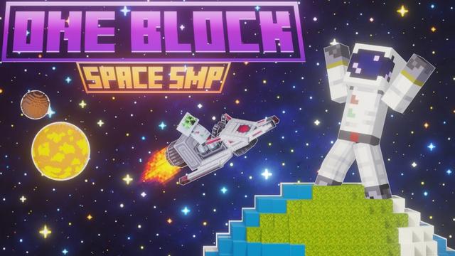 Thumbnail of the Minecraft Bedrock Marketplace product One Block Space SMP created by A Foxy Toast.